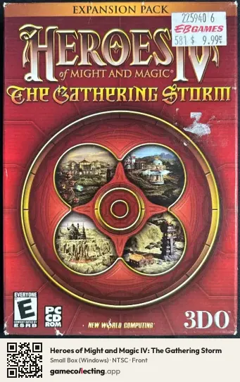 Heroes of Might and Magic IV: The Gathering Storm Computer, NTSC box front