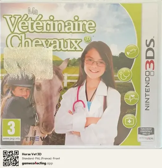 Horse Vet 3D Nintendo 3DS, France box front