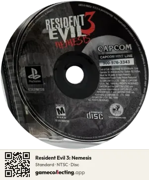 Resident Evil 3: Nemesis PlayStation, NTSC disc