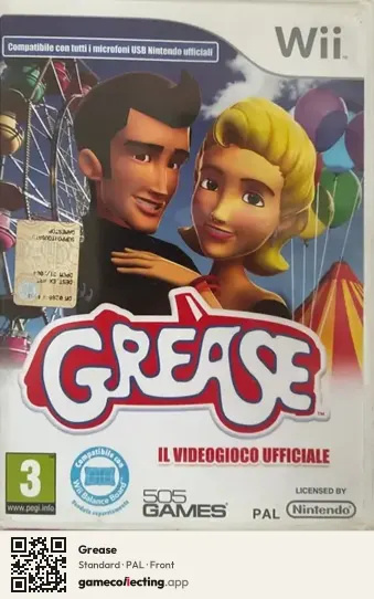 Grease Nintendo Wii, PAL box front