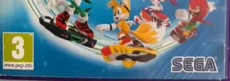 Sonic Free Riders, the PEGI square on its front