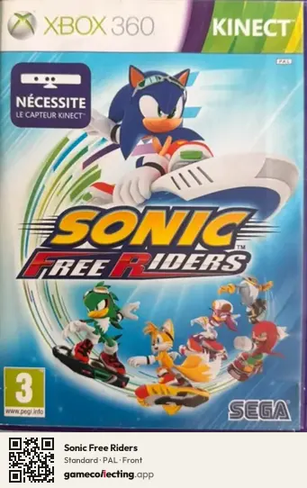 Sonic Free Riders Xbox 360, PAL box front