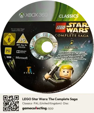 LEGO Star Wars: The Complete Saga Xbox 360, PAL disc
