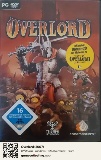 Overlord (2007) Computer, Germany box front