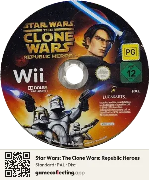 Star Wars: The Clone Wars: Republic Heroes Nintendo Wii, PAL disc