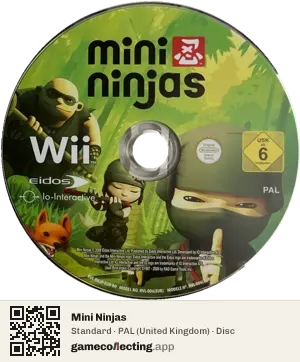 Mini Ninjas Nintendo Wii, PAL disc