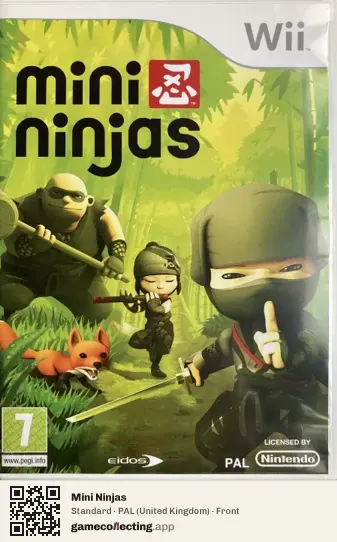Mini Ninjas Nintendo Wii, United Kingdom box front