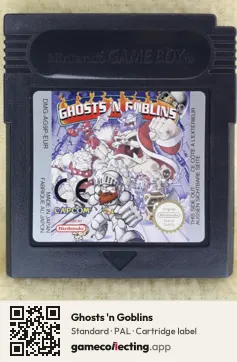 Ghosts 'n Goblins Game Boy Color, PAL cartridge label