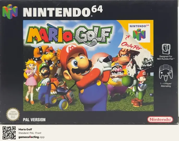 Mario Golf Nintendo 64, PAL box front