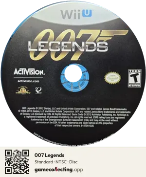 007 Legends Nintendo Wii U, NTSC disc