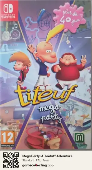 Mega Party: A Tootuff Adventure Nintendo Switch, PAL box front