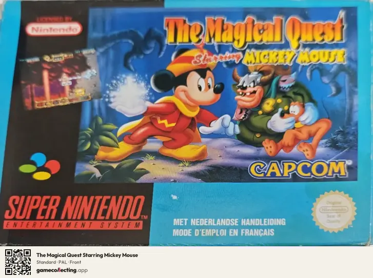 The Magical Quest Starring Mickey Mouse Super Nintendo Entertainment System, PAL box front