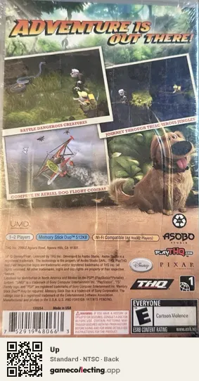 Up PlayStation Portable, NTSC box back