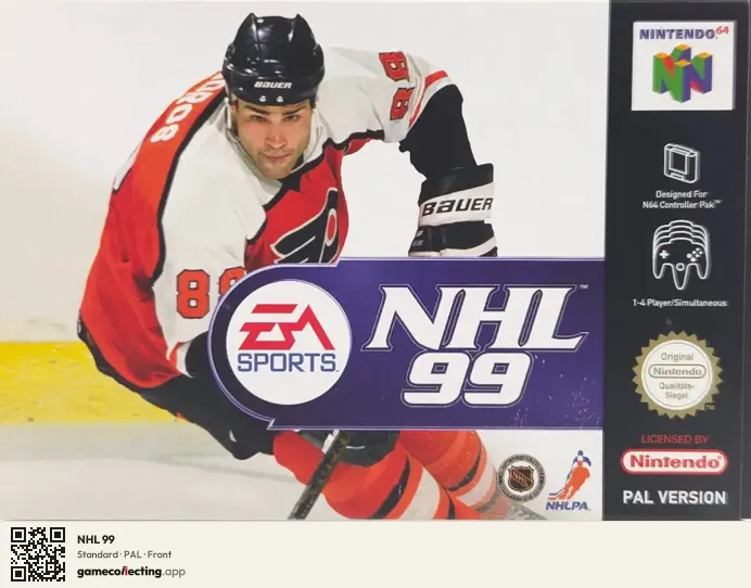 NHL 99 Nintendo 64, PAL box front