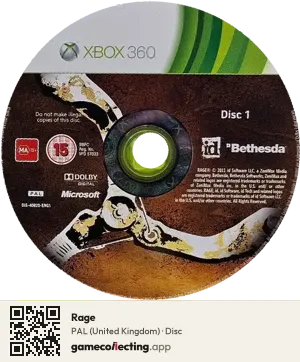 Rage Xbox 360, PAL disc