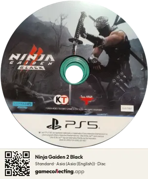 Ninja Gaiden 2 Black PlayStation 5, Asia disc