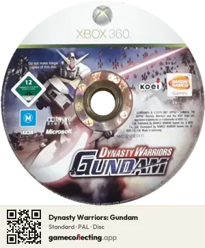 Dynasty Warriors: Gundam Xbox 360, PAL disc