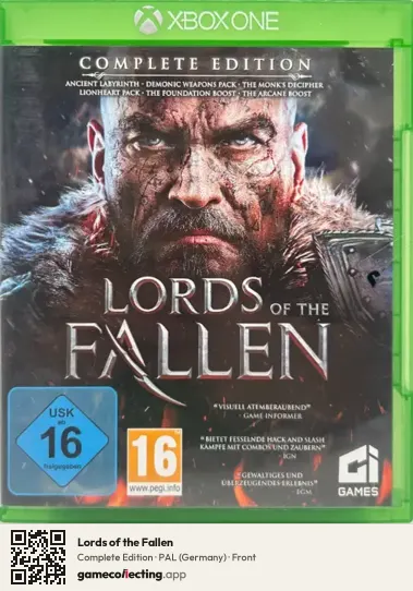 Lords of the Fallen Xbox One, Germany box front