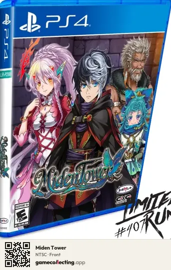 Miden Tower PlayStation 4, NTSC box front