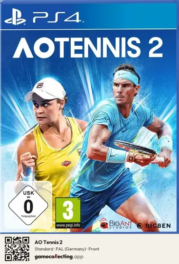 AO Tennis 2 PlayStation 4, Germany box front