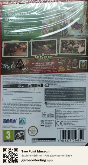 Two Point Museum Nintendo Switch 2, Germany box back
