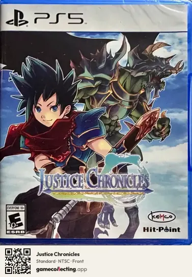Justice Chronicles PlayStation 5, NTSC box front