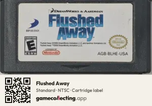 Flushed Away Game Boy Advance, NTSC cartridge label
