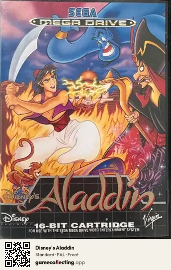 Disney's Aladdin Sega Mega Drive / Genesis, PAL box front