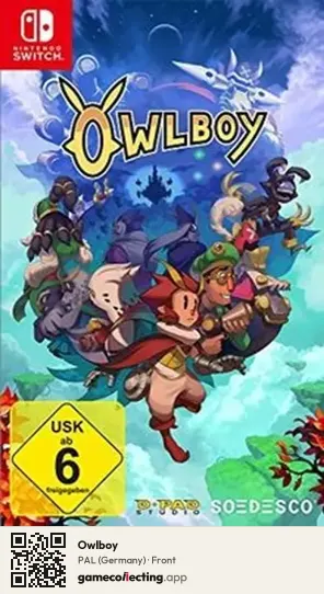 Owlboy Nintendo Switch, Germany box front