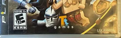 LEGO Star Wars: The Complete Saga, the ESRB box on its front
