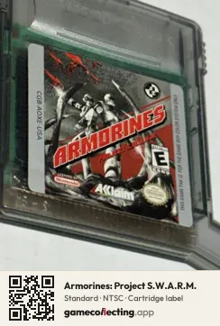 Armorines: Project S.W.A.R.M. Game Boy Color, NTSC cartridge label