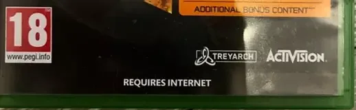 Call of Duty: Black Ops 4, the PEGI square on its front