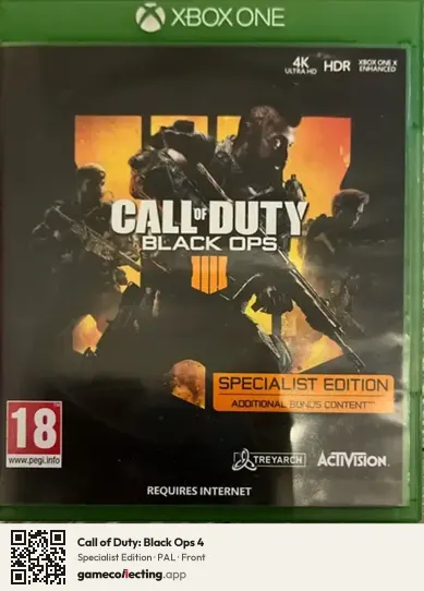 Call of Duty: Black Ops 4 Xbox One, PAL box front