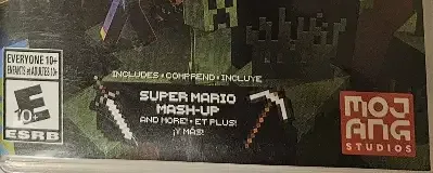 Minecraft, the ESRB box on its front