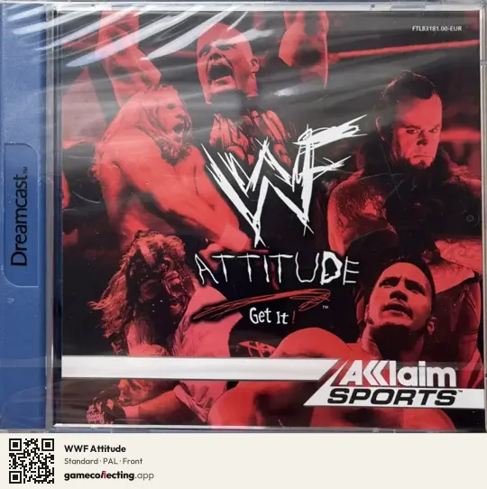 WWF Attitude Sega Dreamcast, PAL box front