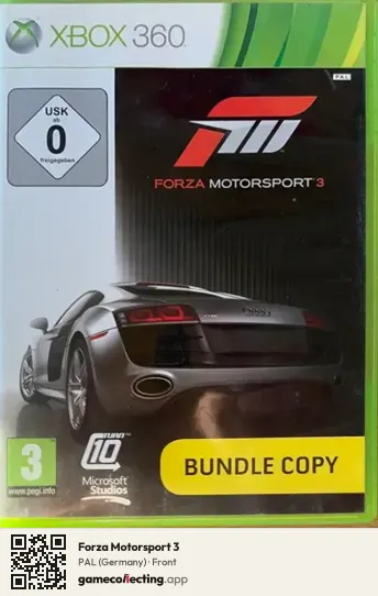 Forza Motorsport 3 Xbox 360, Germany box front