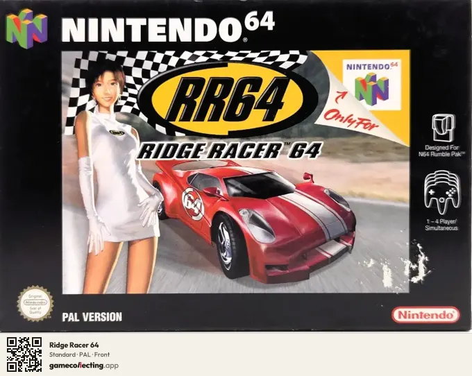 Ridge Racer 64 Nintendo 64, PAL box front