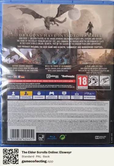 The Elder Scrolls Online: Elsweyr PlayStation 4, PAL box back