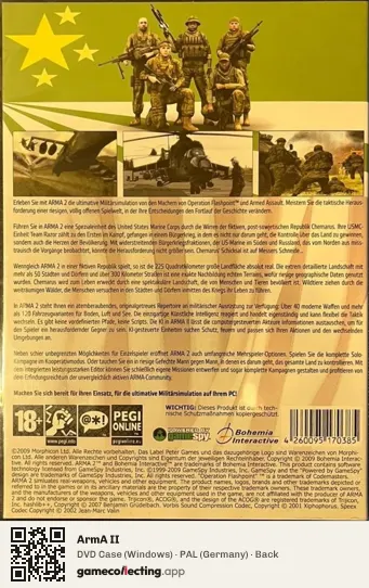 ArmA II Computer, Germany box back