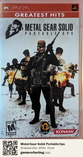 Metal Gear Solid: Portable Ops PlayStation Portable, NTSC box front