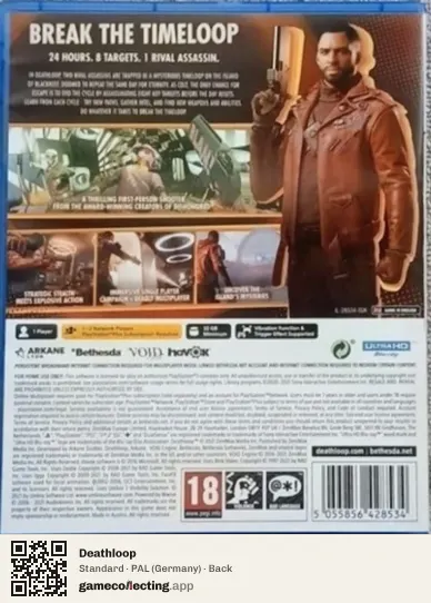 Deathloop PlayStation 5, Germany box back