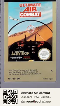 Ultimate Air Combat Nintendo Entertainment System, PAL cartridge label