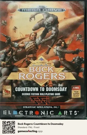 Buck Rogers: Countdown to Doomsday Sega Mega Drive / Genesis, PAL box front