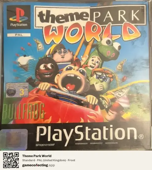 Theme Park World PlayStation, United Kingdom box front