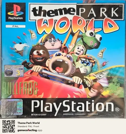 Theme Park World PlayStation, PAL box front