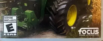 Farming Simulator 20, the ESRB box on its front
