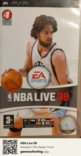 NBA Live 08 PlayStation Portable, Spain box front