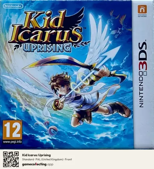 Kid Icarus: Uprising Nintendo 3DS, United Kingdom box front