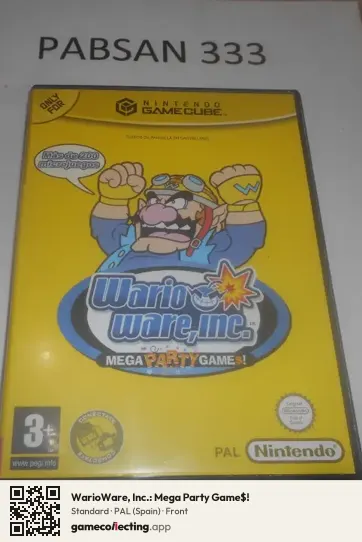 WarioWare, Inc.: Mega Party Game$! Nintendo GameCube, Spain box front