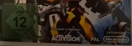 Transformers: The Game, the USK square on its front